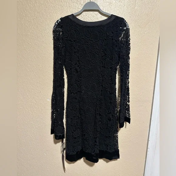 Hale Bob Embroidered Lace Dress Flare Sleeves Size‎ XS - Picture 2 of 8